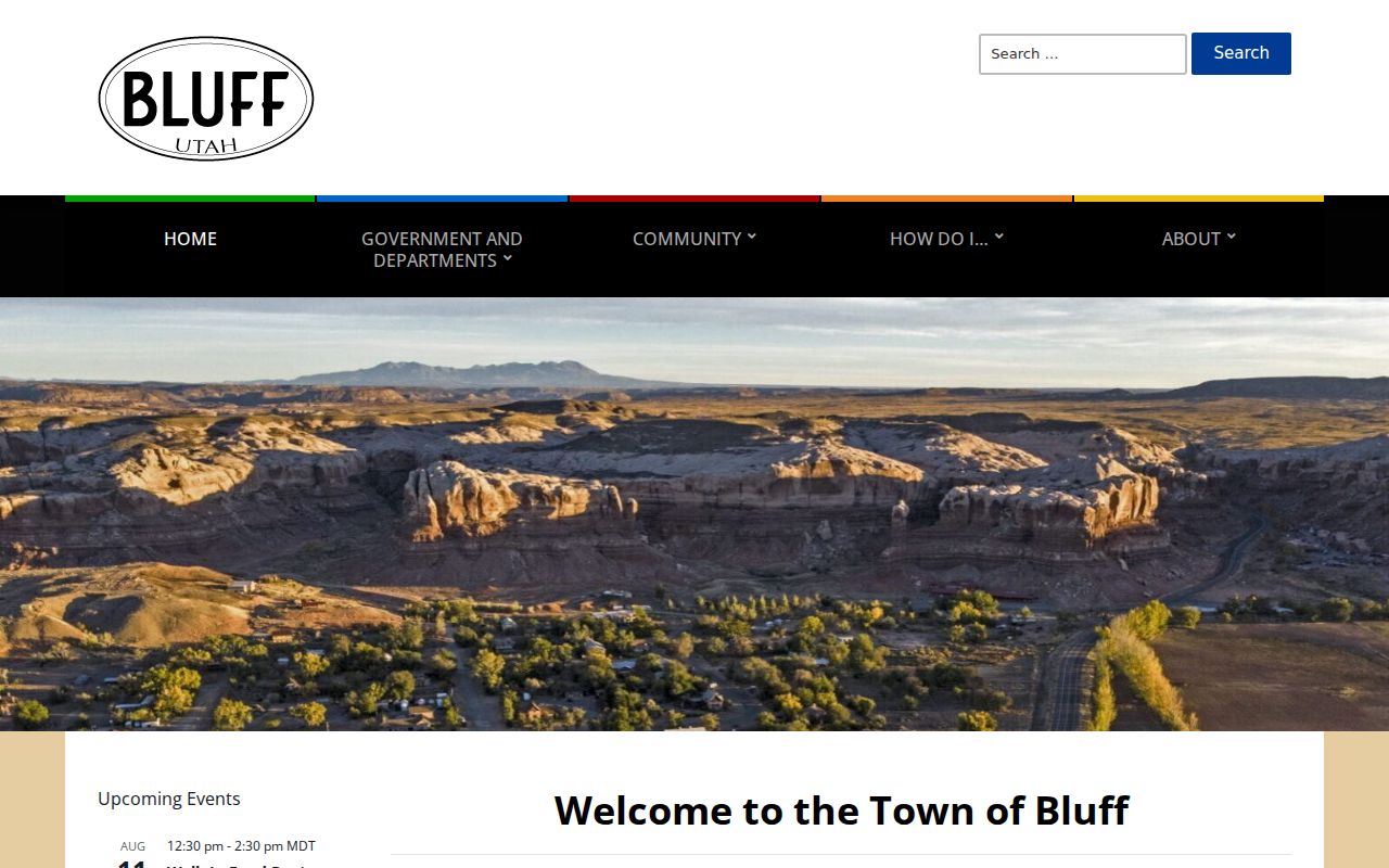 Bluff criminal records starting point on the official town website